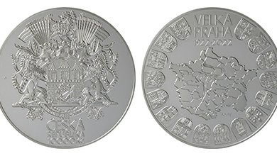 ČNB vydala kilogramovou stříbrnou minci k výročí založení Velké Prahy
