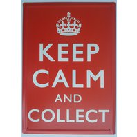 Plechová cedule „Keep Calm and Collect“