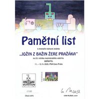 Pamětní list "Jožin z bažin žere Pražáka" s podpisem Ivana Mládka