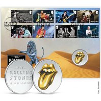 The Rolling Stones - Medaile a poštovní známky z Bridges to Babylon Tour